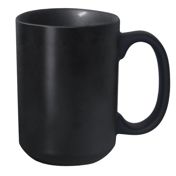 DX8213 15 Oz. Matte Black Ceramic Mug With Full Color Custom Imprint